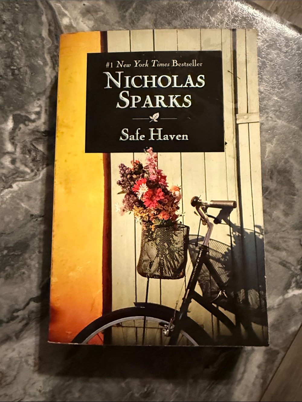 Nicholas Sparks "Safe Haven" Paperback Book - Yellow & Cream Cover